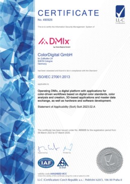 ISO27001 Certificate - DMIx