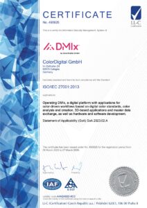 ISO27001 Certificate - DMIx